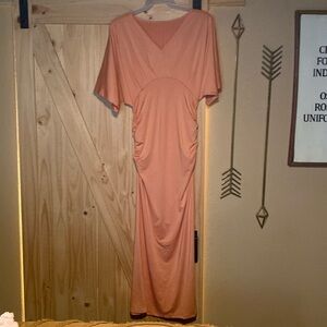 SHEIN Long Coral Bridesmaid Dress